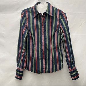 Vintage 2005 Tommy Hilfiger - classic stripes with satin detail & embroidery